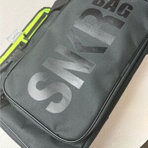 SNKR Bag Shoe Bag - Black and Neon Green Duffel Bag